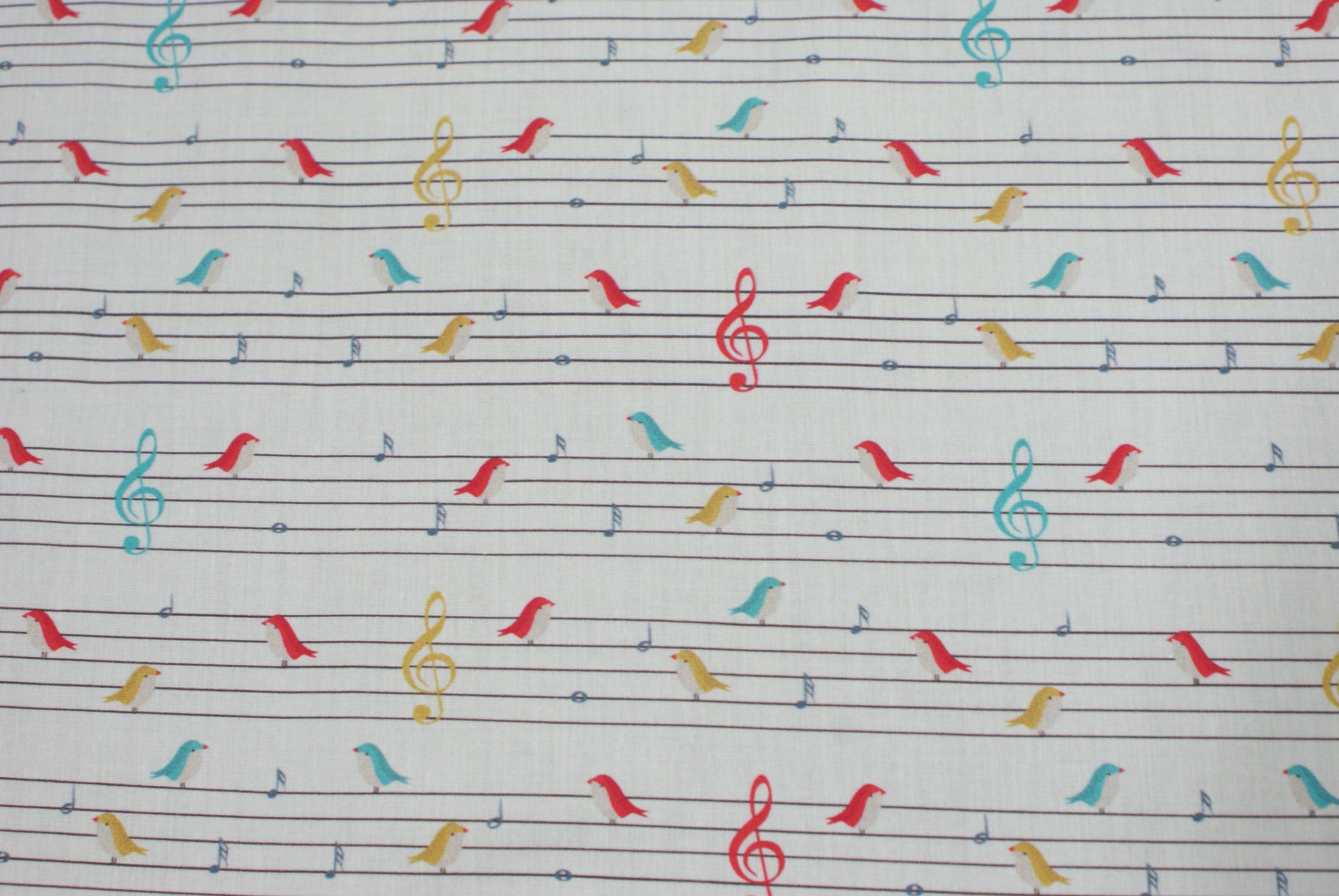 Popelín 200 Bird Music 1 Popelín 200 Bird Music